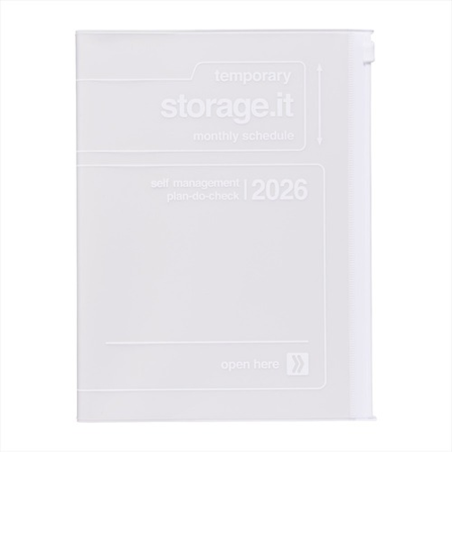 【2025年12月始まり】　マークス（MARK'S）　ストレージイット　A5　マンスリーブロック　26WDR-H02-WH　ホワイト　月曜始まり