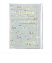 【2025年12月始まり】　マークス（MARK'S）　ストレージイット　干支　A5　マンスリーブロック　26WDR-H04-MI　ミント　月曜始まり