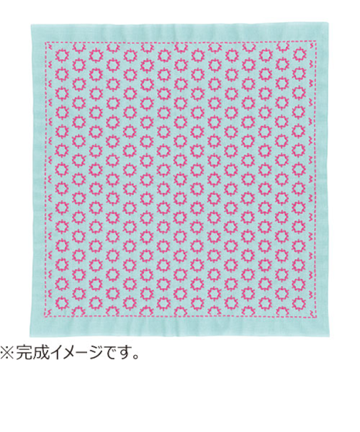 オリムパス　花ふきんキット　こんぺいとう　浅葱　SK-364
