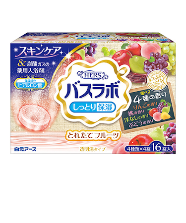 白元アース　HERSバスラボ　4種のとれたてフルーツ　12錠入