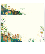 ホールマーク（Hallmark）　コンフォート＆ピース　レターパッド用封筒　837907　星空の散歩　4枚入り