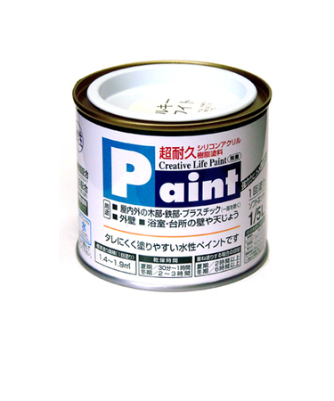 アサヒペン　水性ペイント　1/5L　ミルキーホワイト