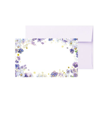 包む　ポライトカード　ミニカード　封筒付き　H-TC0F9　ヴィオラ