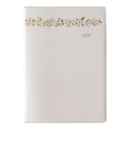 【2025年12月始まり】　ペイジェム（PAGEM　by　NOLTY）　ペイジェムマンスリー　B6-i　アイダにメモ　マンスリーブロック　2643　ホワイト　日