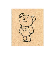 こどものかお　ピッコロスタンプ　0812－029　クマ／立ち姿