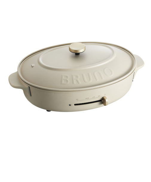 ブルーノ（BRUNO）　オーバルホットプレート　グレージュ