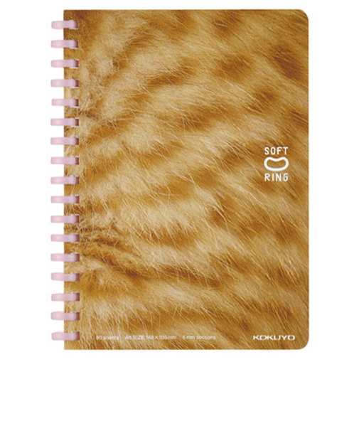 コクヨ（KOKUYO）　10周年記念　ソフトリングノート　A6　ぷにぷに子ねこ　茶トラ