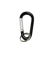 ハイロジック　アルミスナップ　ナスカン　リング付き　8mm_ブラック