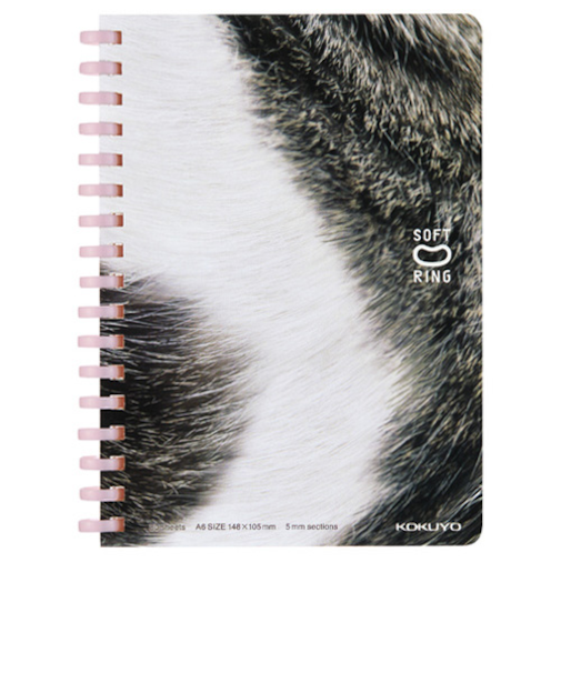 コクヨ（KOKUYO）　10周年記念　ソフトリングノート　A6　ぷにぷに子ねこ　サバ白