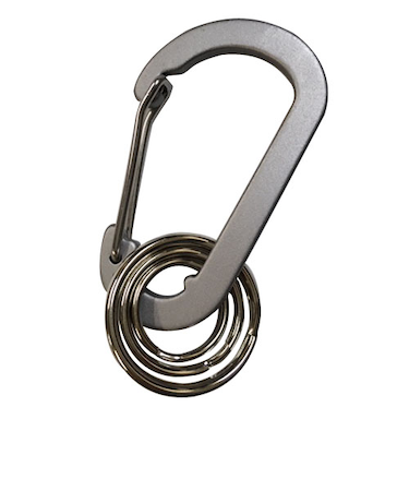 スイング（SWING）　アルミスクエアカラビナ　3連リング　シルバー