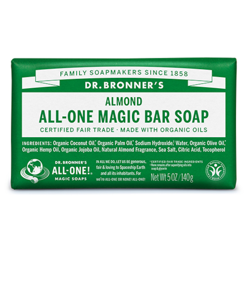 ドクターブロナー（DR.BRONNER’S）　マジックソープバー　アーモンド　140g
