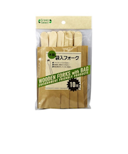 大和物産　グリーンセレクト（Green　Select）　木製袋入フォーク　10本入