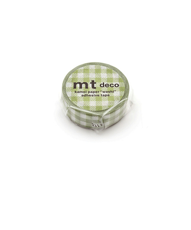 mt　1P　MT01D565　ストライプギンガム・ライトモスグリーン