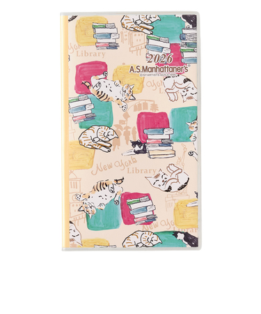 【2025年11月始まり】　ペイジェム（PAGEM　by　NOLTY）　ペイジェムA.S.マンハッタナーズスリム　マンスリーブロック　2452　ゆるみ猫　日曜始