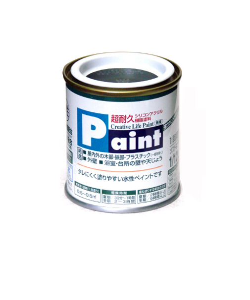 アサヒペン　水性ペイント　1/12L　黒