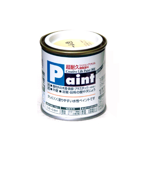 アサヒペン　水性ペイント　1/12L　クリーム色