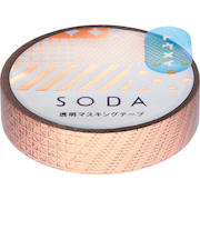 キングジム（KING　JIM）　ソーダ（SODA）　透明マスキングテープ　CMTH10－005　ミックス3