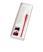 エルバン（HERBIN）　ガラスペン　ボンボン＆ミニインクセット　hb21822set　レッド