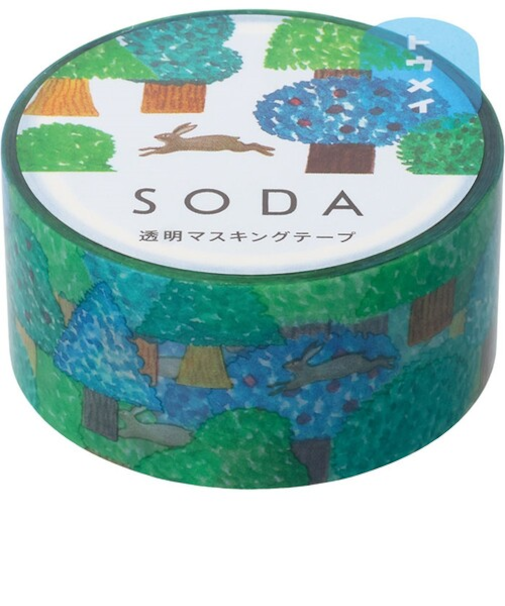 キングジム（KING　JIM）　ソーダ（SODA）　透明マスキングテープ　CMT20－016　ノウサギ