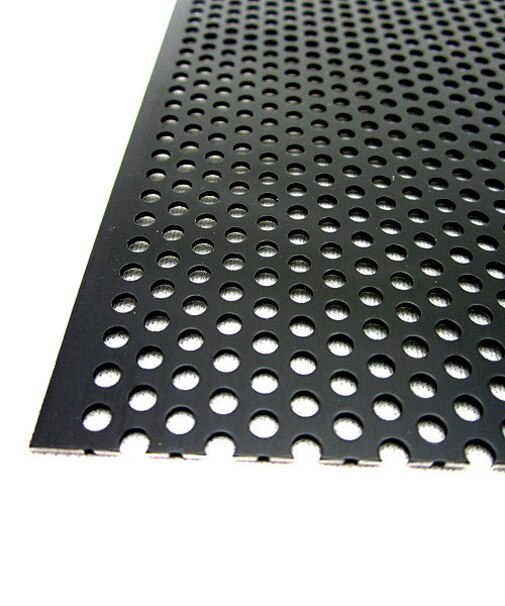 アルミパンチング板　丸型　1.0×200×300　ブラック