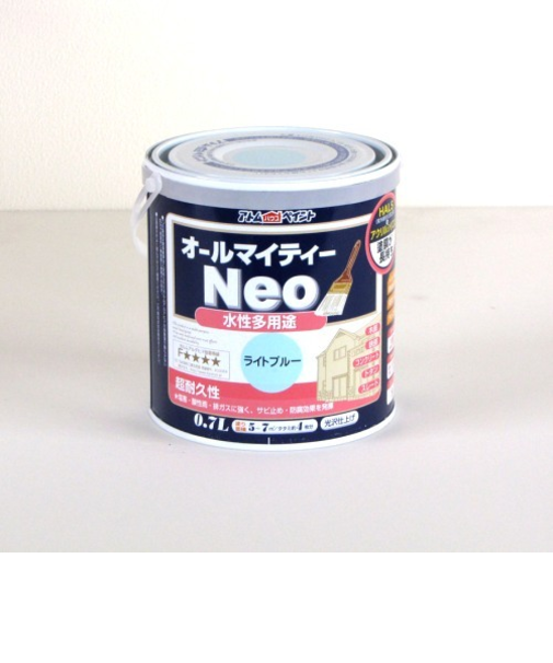 アトム　水性つやあり　AMネオ　0.7L　ライトブルー
