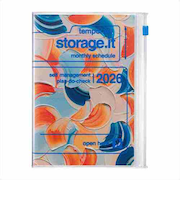 【2025年12月始まり】　マークス（MARK'S）　ストレージイット　岡村芳樹　B6変型　マンスリーブロック　26WDR-CMU05-BL　夕日　月曜始まり
