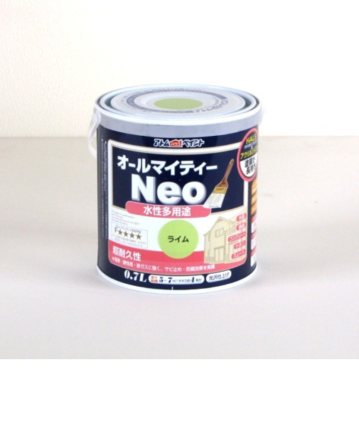 アトム　水性つやあり　AMネオ　0.7L　ライム