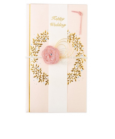 マルアイ　hanaemi　リース金封　ピンク