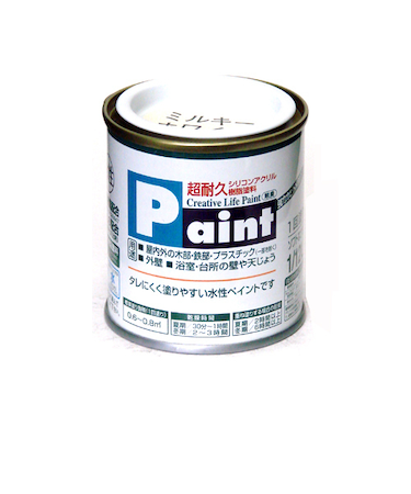 アサヒペン　水性ペイント　1/12L　ミルキホワイト