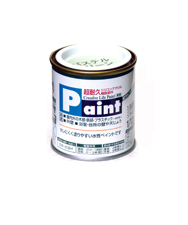 アサヒペン　水性ペイント　1/12L　パステルグリーン