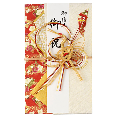 マルアイ　大判金封　金鶴　キ9R　赤