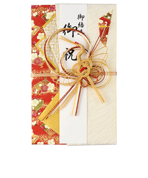 マルアイ　大判金封　金鶴　キ9R　赤