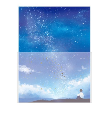 包む　レターセット　景色　トレーシングペーパー　H－TL0Q4　夢と星の夜
