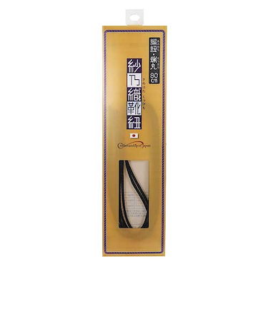 紗乃織靴紐　編紐　蝋丸　黒　80cm