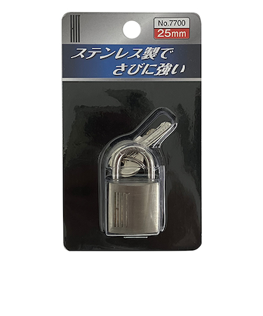 ヒット（ツチノ）　ステンレス南京錠　25mm　7700－25