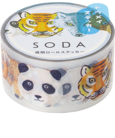 キングジム（KING　JIM）　ソーダ（SODA）　透明マスキングテープ　CMTS20－002　ズー