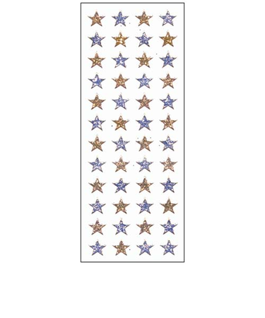 オクヤマ　グリッターシール　GH411　金銀スター4列