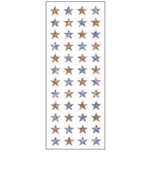 オクヤマ　グリッターシール　GH411　金銀スター4列