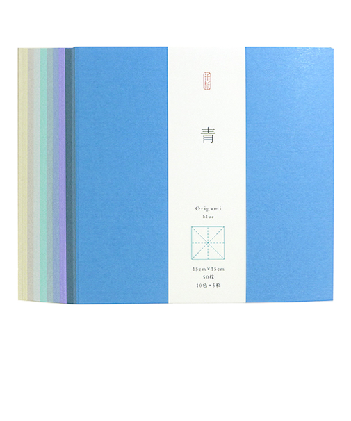 尚雅堂　大人のためのおりがみ　青　15cm角　29276