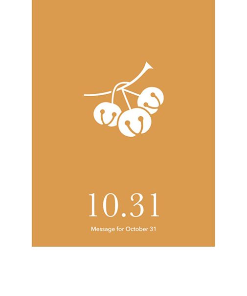 草紙堂　花結びメッセージカード　10月31日