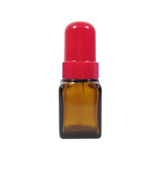 角型スポイト瓶　茶　20mL