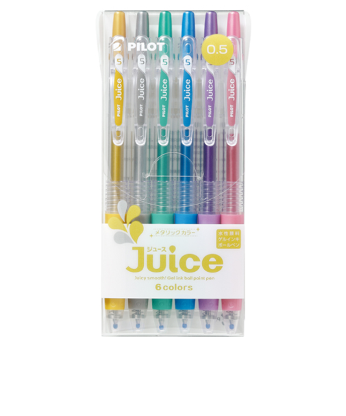パイロット（PILOT）　Juice　ゲルインキボールペン　極細0.5mm　メタリックカラー　6色セット