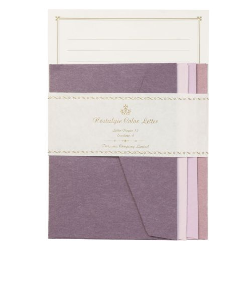包む　レターセット　ノスタルジックカラー　TL0P5　バイオレット