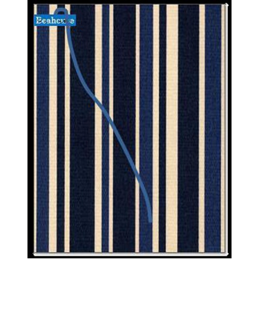 Beahouse　フリーサイズブックカバー　ストライプブルー