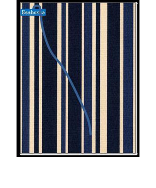 Beahouse　フリーサイズブックカバー　ストライプブルー