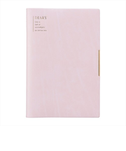 【2025年12月始まり】 マークス(MARK'S) 縁金具付きカバー B6変型 ウィークリーレフト 26WDR-CH04-PK ピンク 月曜始まり