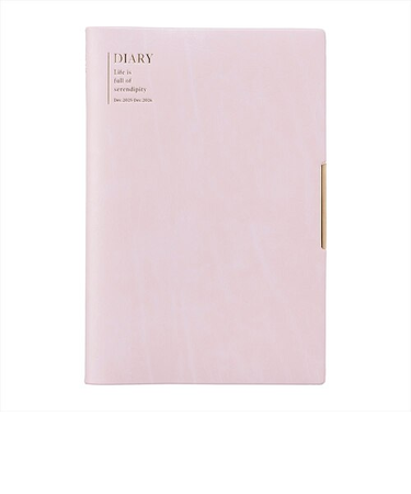 【2025年12月始まり】　マークス（MARK'S）　縁金具付きカバー　B6変型　ウィークリーレフト　26WDR-CH04-PK　ピンク　月曜始まり