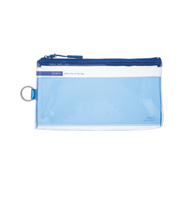 リヒトラブ（LIHIT　LAB.）　soeru　クリヤーペンケース　A8100－11　インディゴブルー