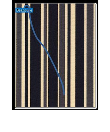 Beahouse　フリーサイズブックカバー　ストライプブラック