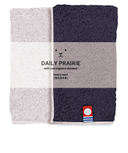 プレーリードッグ（PRAIRIEDOG）　DAILY　PRAIRIE　今治タオル　ハンカチ　リバーシブルカラー　COREH－608　ダークネイビー／グレー